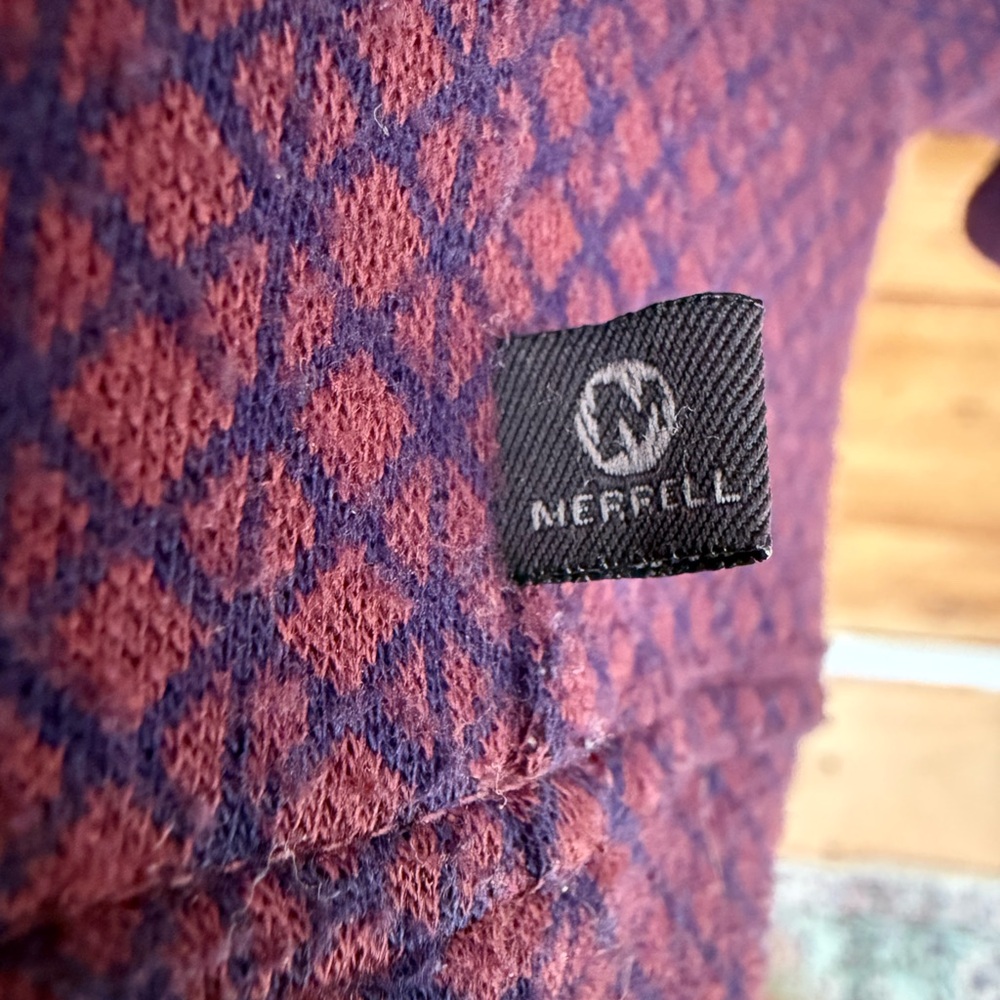 Merrell Geometric Cowl Neck Ponte Knit Long Sleeve Pocket Dress - Size Small - Picture 6 of 8